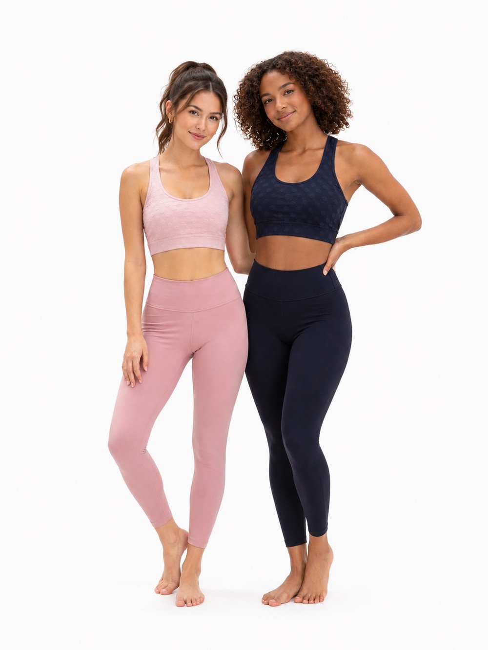 Womens Mono B Pink and Navy Sports Bras